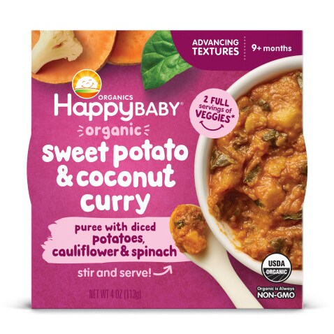 Happy Family Happy Baby Organic Advancing Texture Bowl, Sweet Potato & Coconut Curry