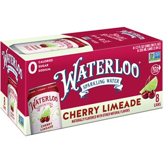 Waterloo Sparkling Water, Cherry Limeade, Cans