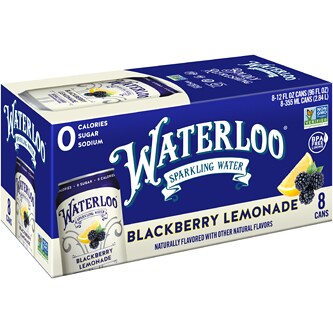 Waterloo Sparkling Water, Blackberry Lemonade, Cans