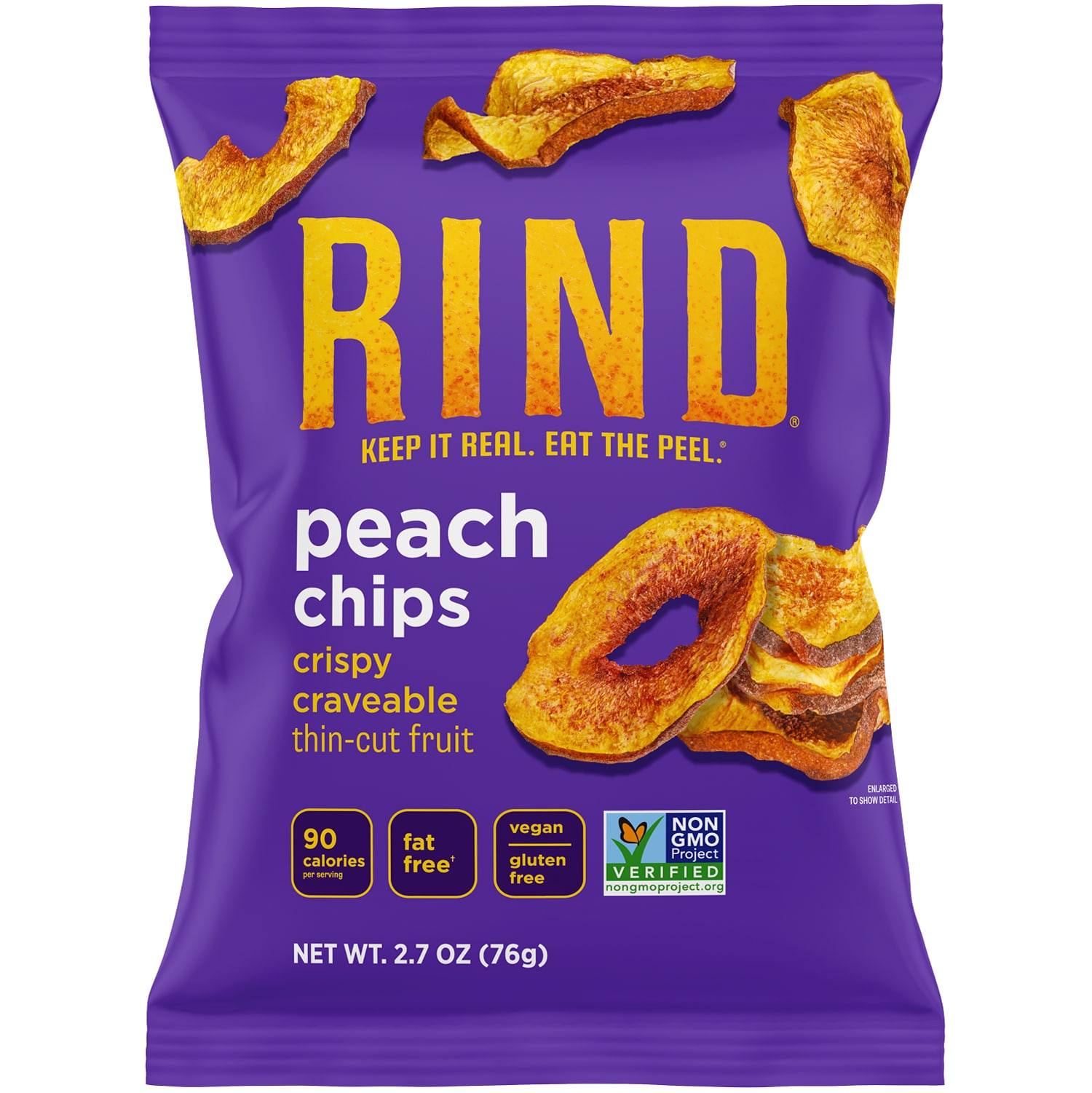 RIND Thin-Cut Fruit Chips, Peach