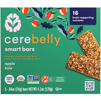 Cerebelly Organic Smart Bars, Apple & Kale