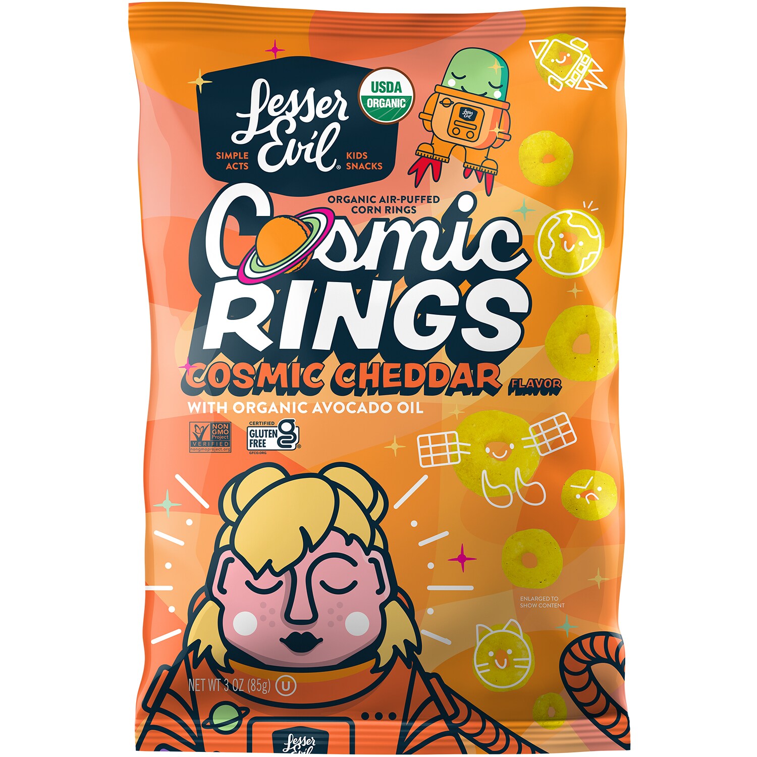 LesserEvil Organic Cosmic Rings, Cosmic Cheddar