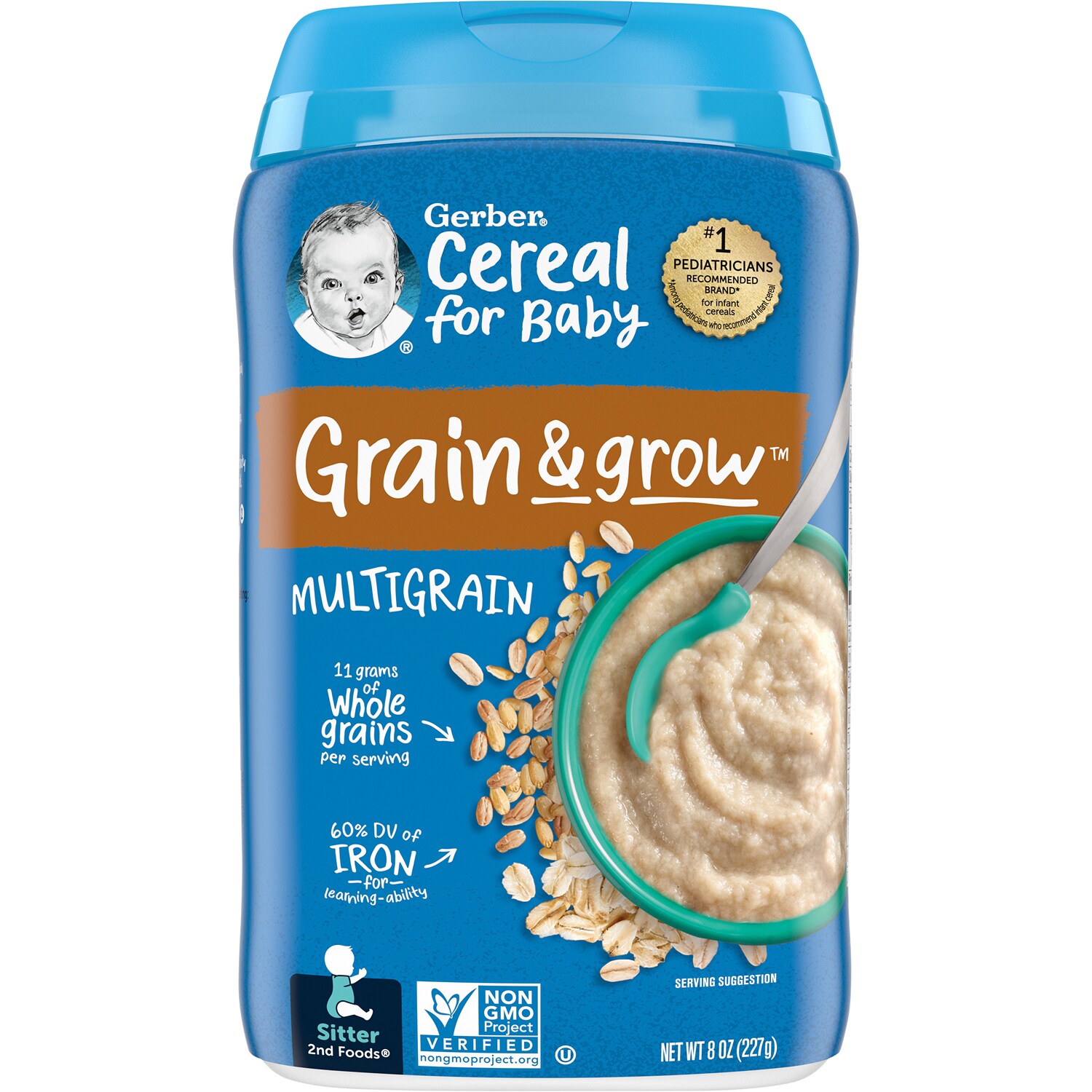 Gerber Cereal for Baby Grain & Grow 2nd Foods, Multigrain
