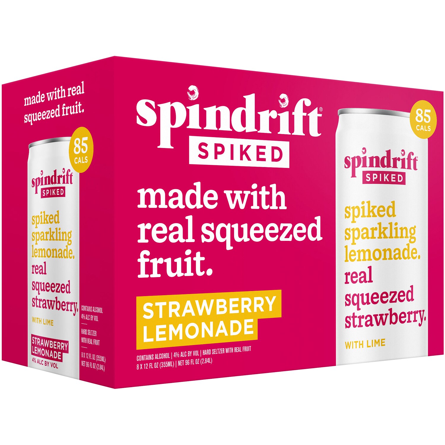 Spindrift Spiked Hard Seltzer, Strawberry Lemonade, Cans