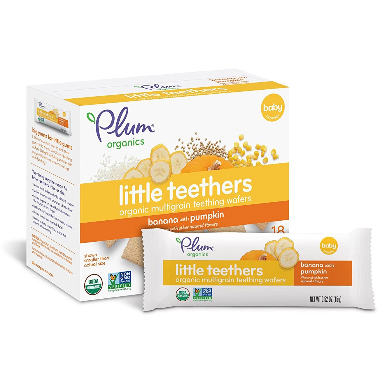 Plum Organics Little Teethers, Banana with Pumpkin