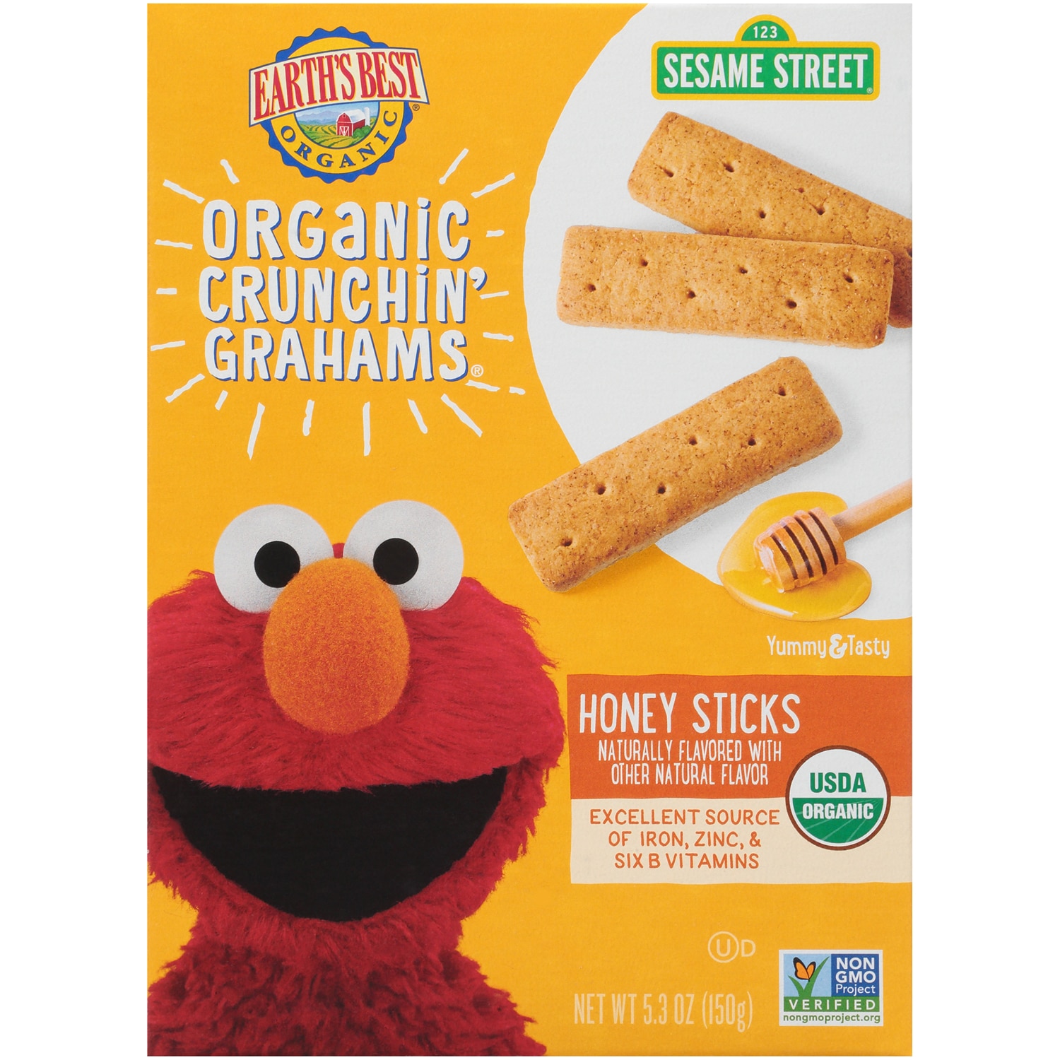 Earth's Best Organic Crunchin' Grahams Honey Sticks