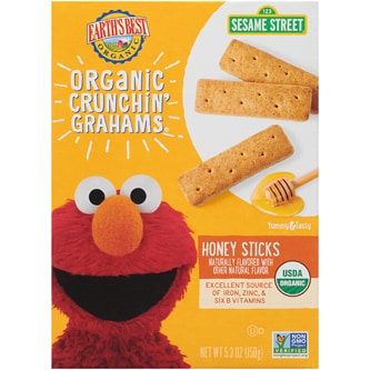 Earth's Best Organic Crunchin' Grahams Honey Sticks