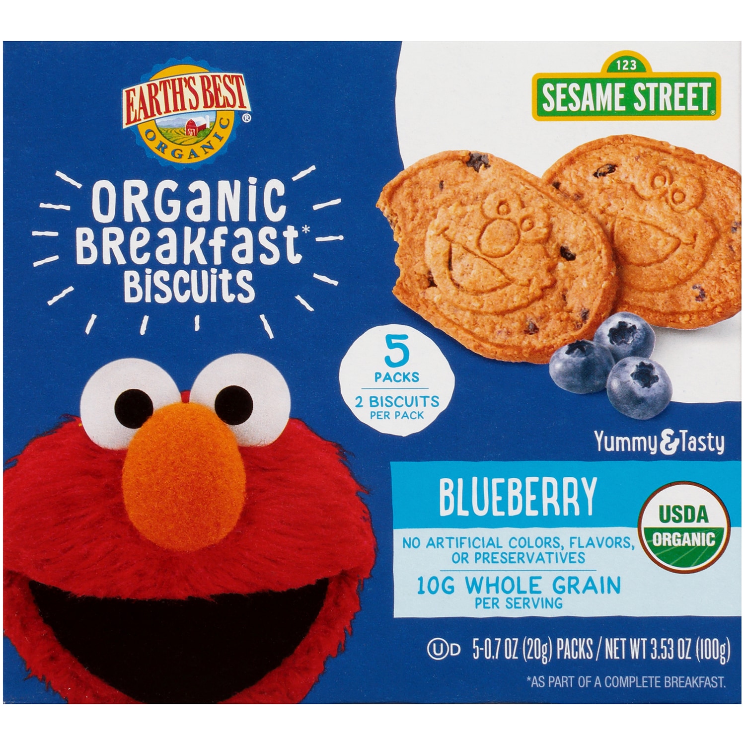 Earth's Best Organic Breakfast Biscuits, Blueberry