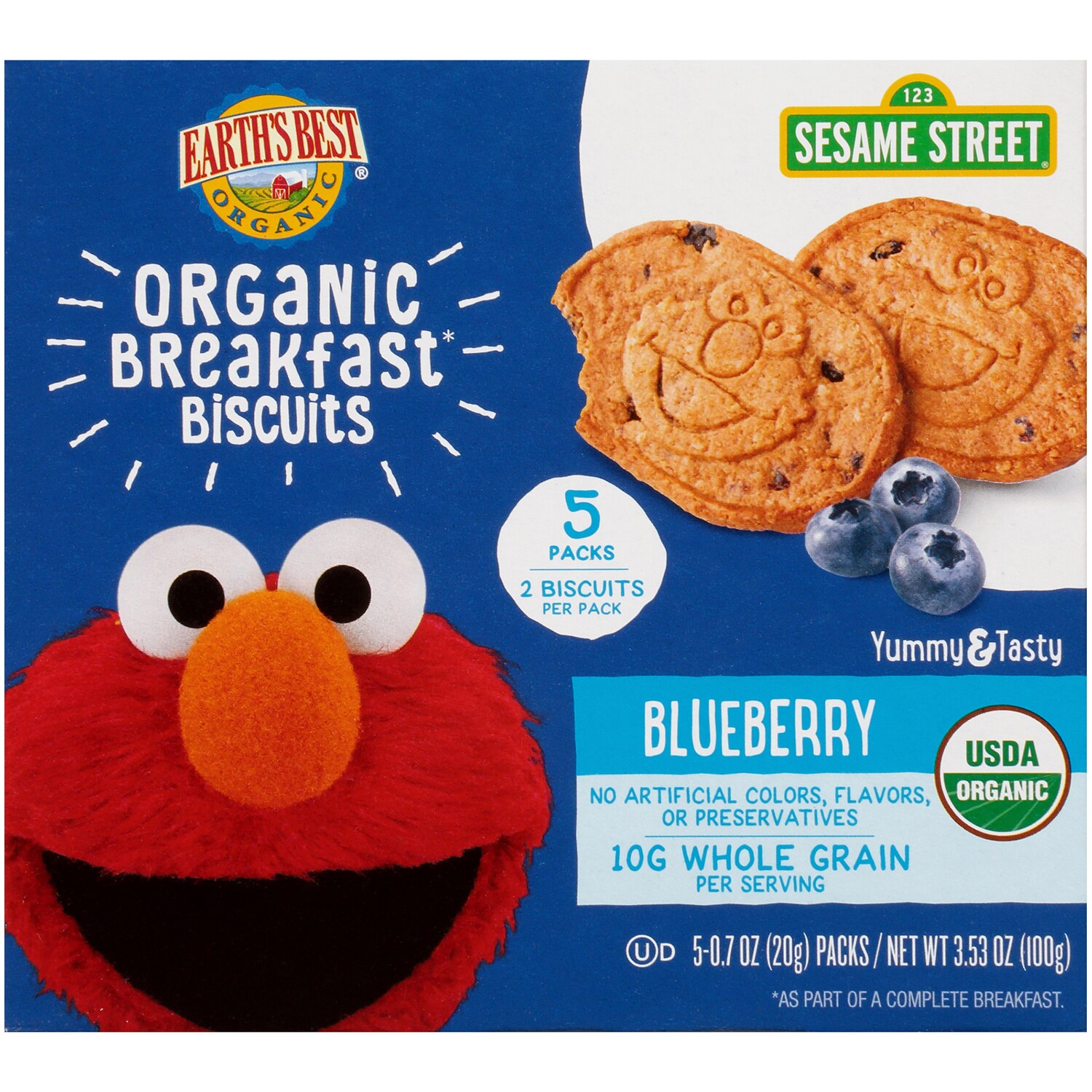 Earth's Best Organic Breakfast Biscuits, Blueberry