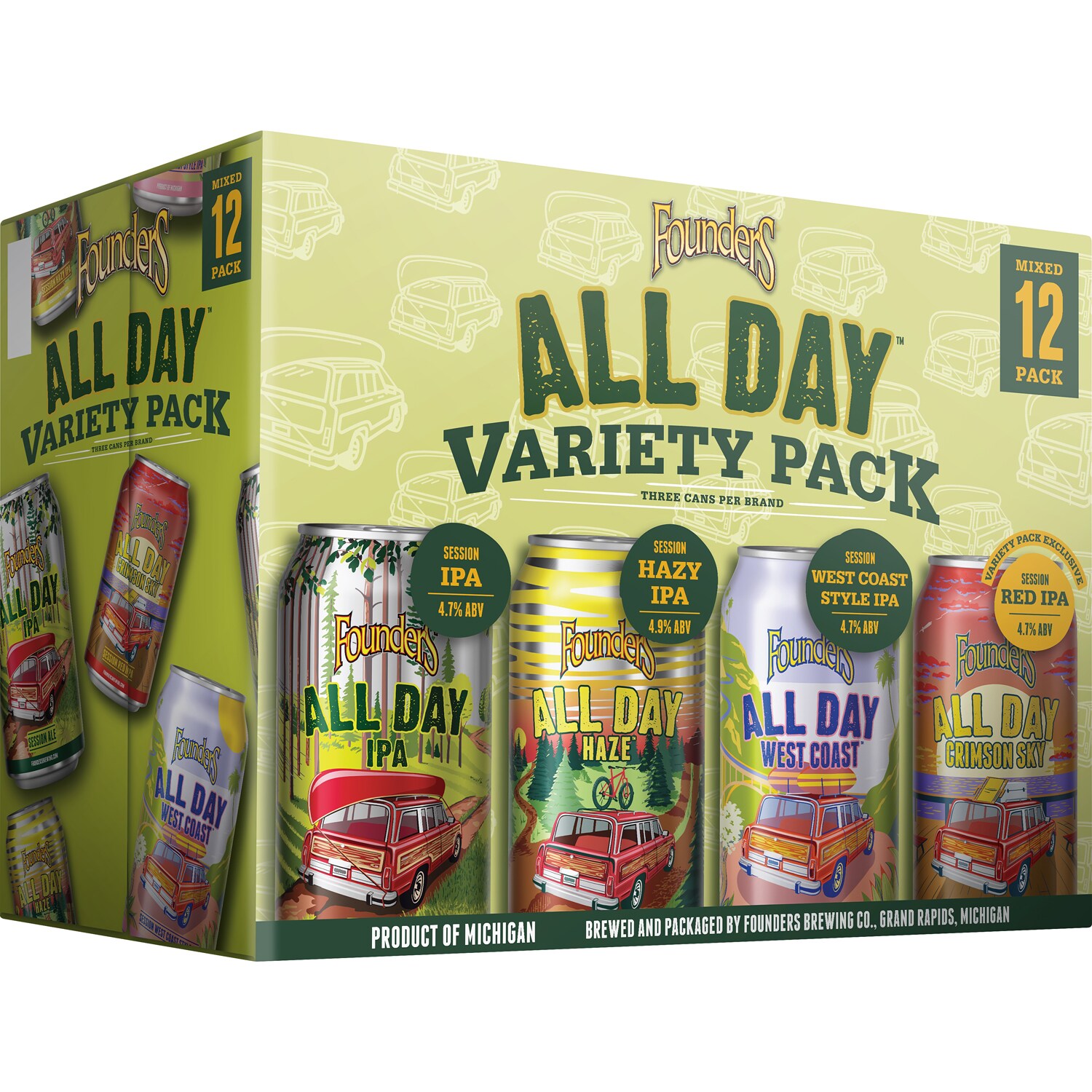Founders Brewing Company All Day Variety Pack, Cans