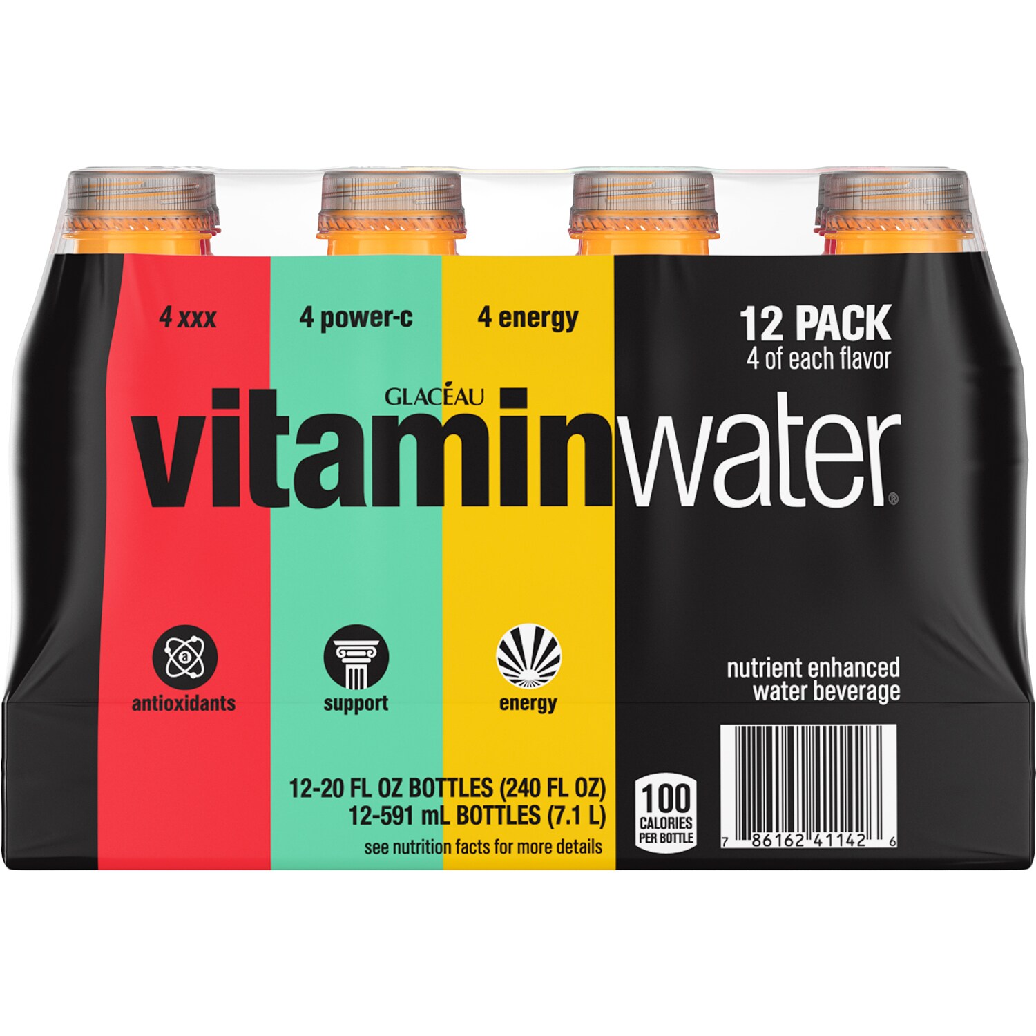 vitaminwater nutrient enhanced water beverage variety pack, Plastic Bottles