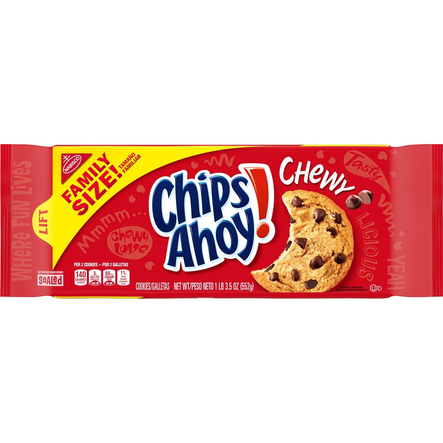 Nabisco Chips Ahoy! Chewy Chocolate Chip Cookies, Family Size