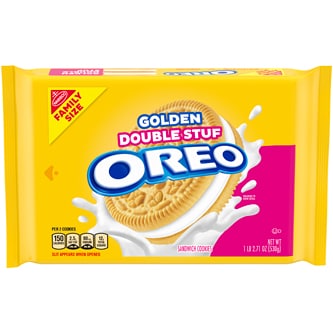Nabisco Oreo Double Stuf Golden Sandwich Cookies, Family Size