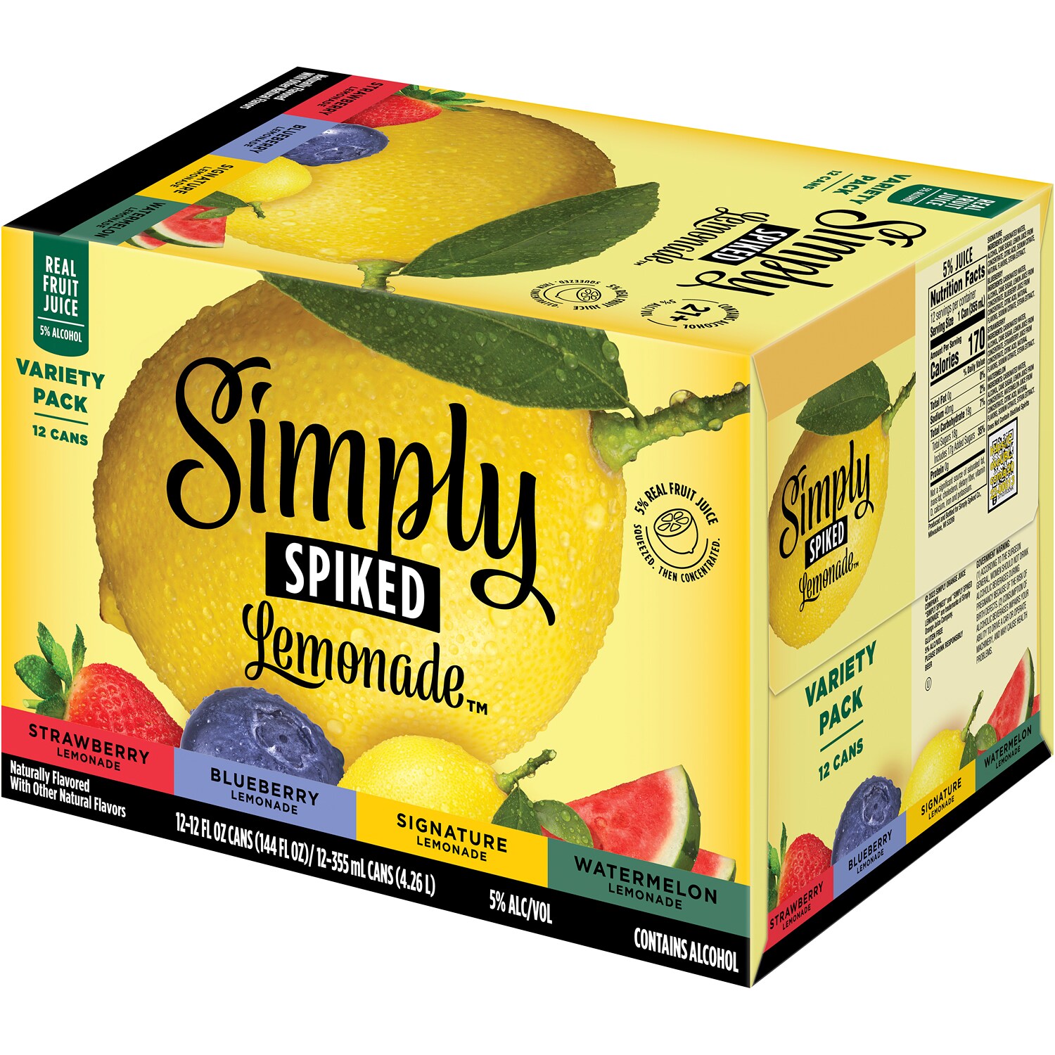 Simply Spiked Lemonade Variety Pack, Cans