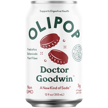 OLIPOP 9g Fiber Prebiotic Soda, Doctor Goodwin, Can