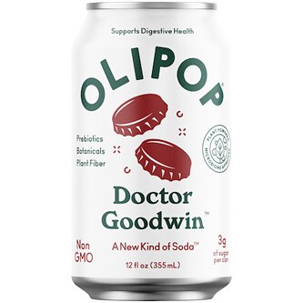 OLIPOP 9g Fiber Prebiotic Soda, Doctor Goodwin, Can