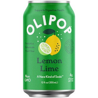 Olipop Sparkling Tonic, Lemon Lime, Can