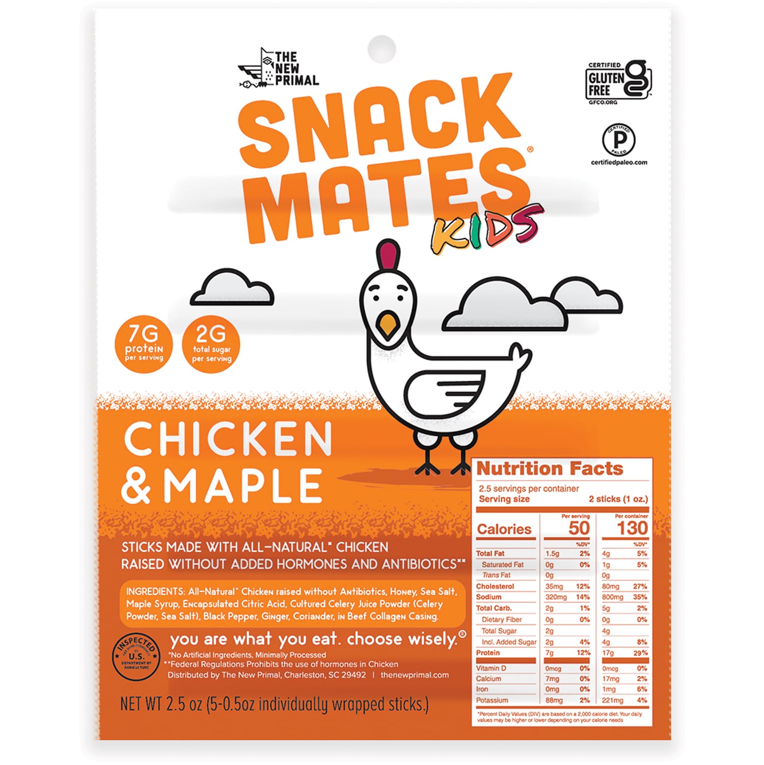 The New Primal Snack Mates Kids, Chicken & Maple
