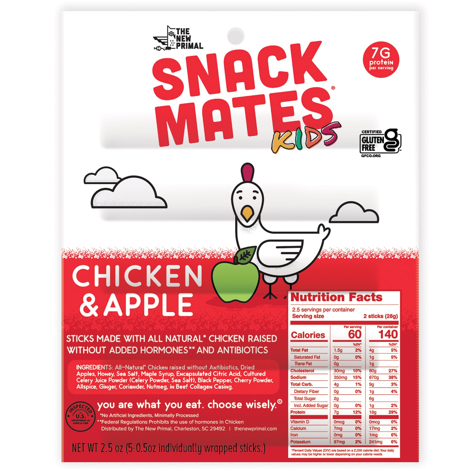 The New Primal Snack Mates Kids, Chicken & Apple
