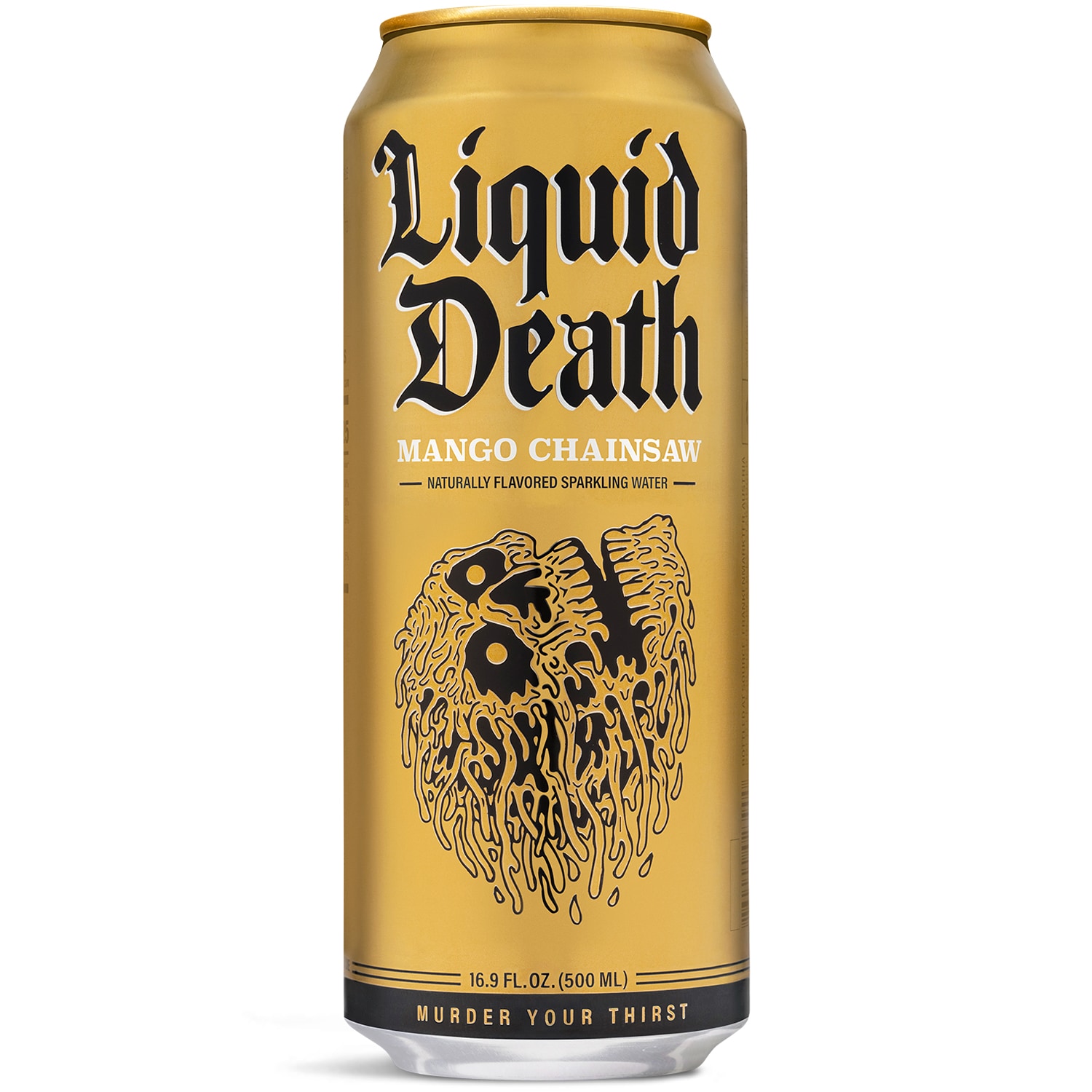 Liquid Death Sparkling Water, Mango Chainsaw, Can
