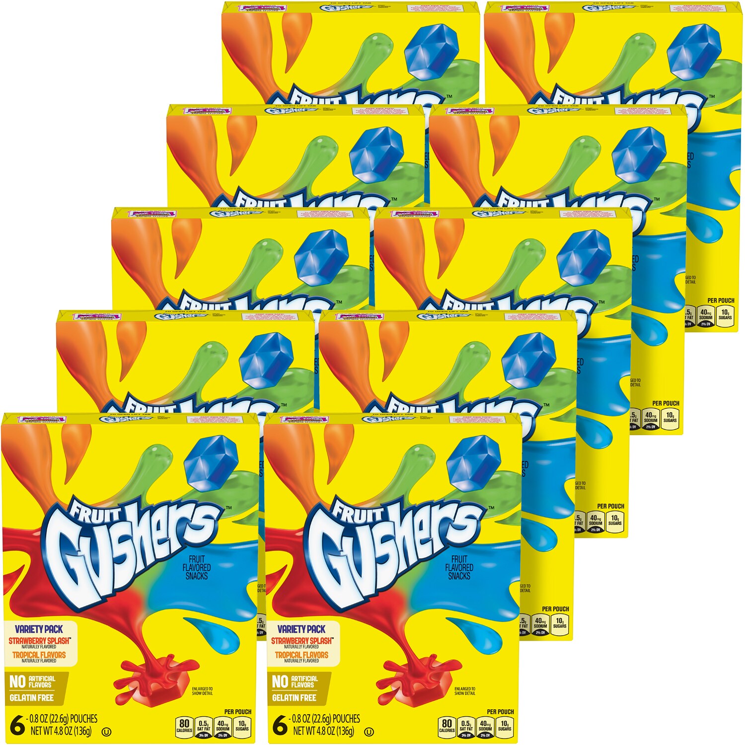 Fruit Gushers Variety Pack, Case
