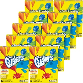 Fruit Gushers Variety Pack, Case
