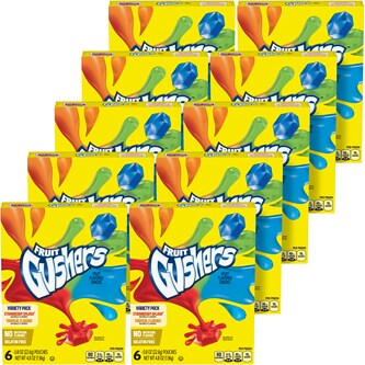 Fruit Gushers Variety Pack, Case