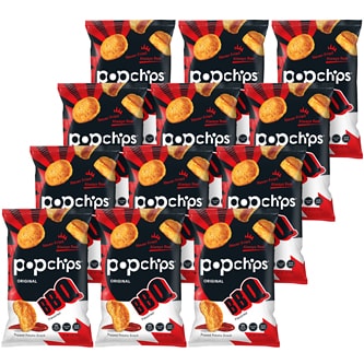 Popchips Potato Popped Chip Snack, Barbeque, Case