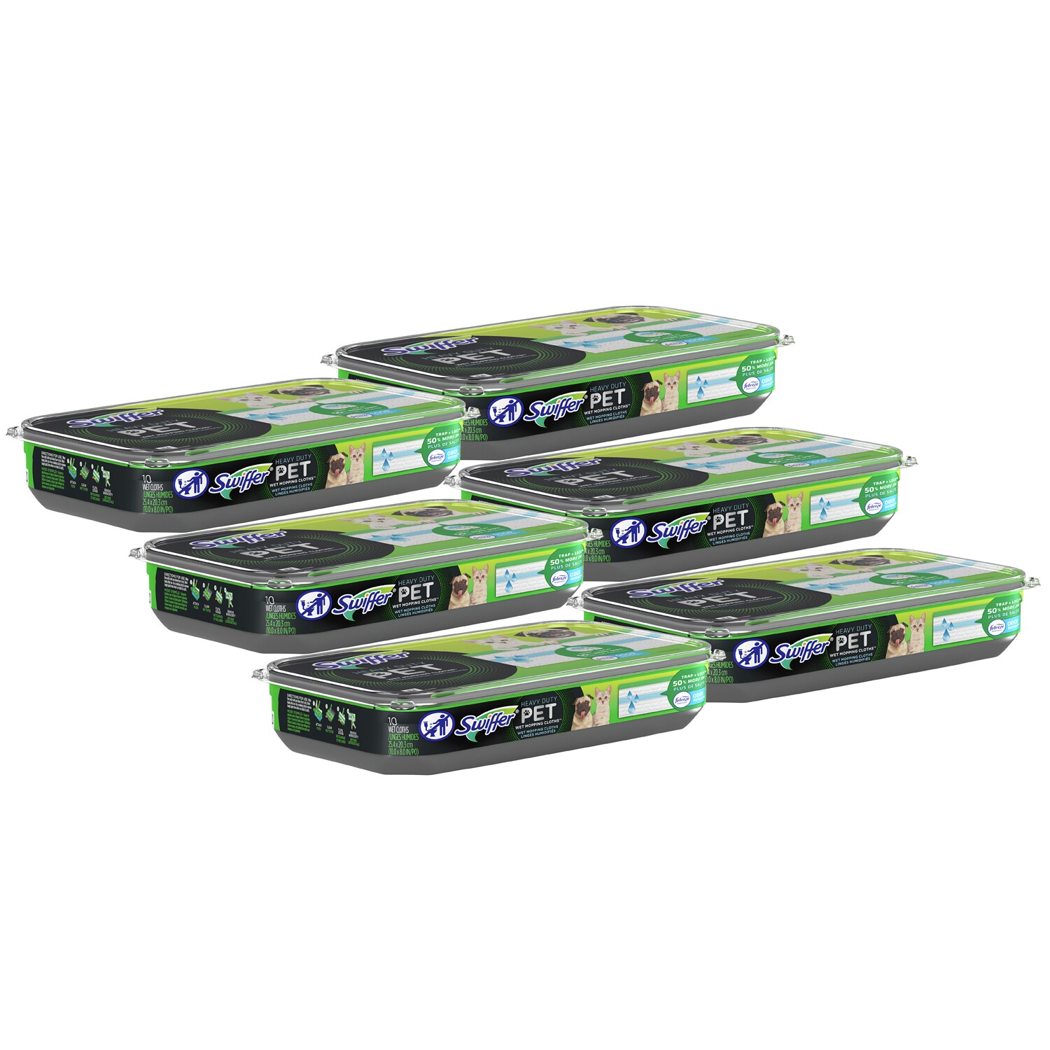 Swiffer Sweeper Wet Mopping Cloths Pet Refills with Febreze Odor Defense