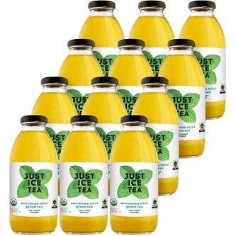 Just Ice Tea Moroccan Mint Green Tea, Glass Bottles
