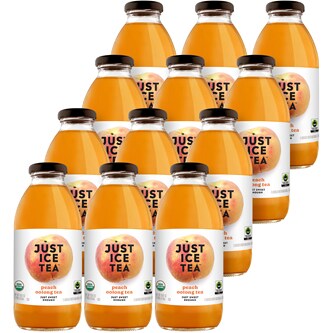 Just Ice Tea Peach Oolong Tea, Glass Bottles