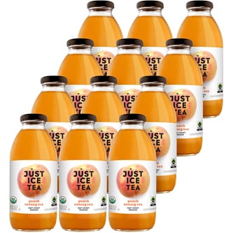 Just Ice Tea Peach Oolong Tea, Glass Bottles