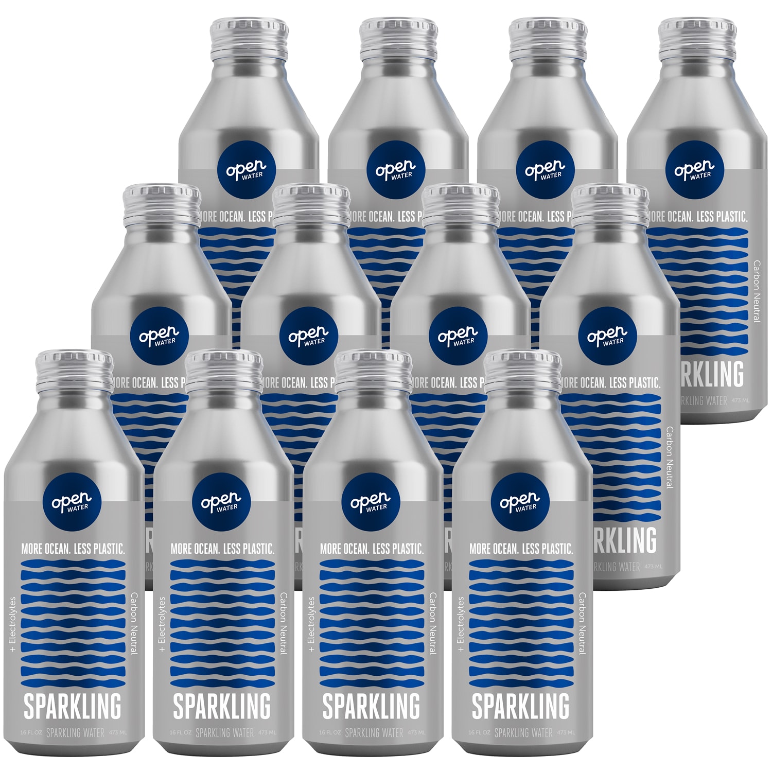 Open Water Sparkling Water, Aluminum Bottles