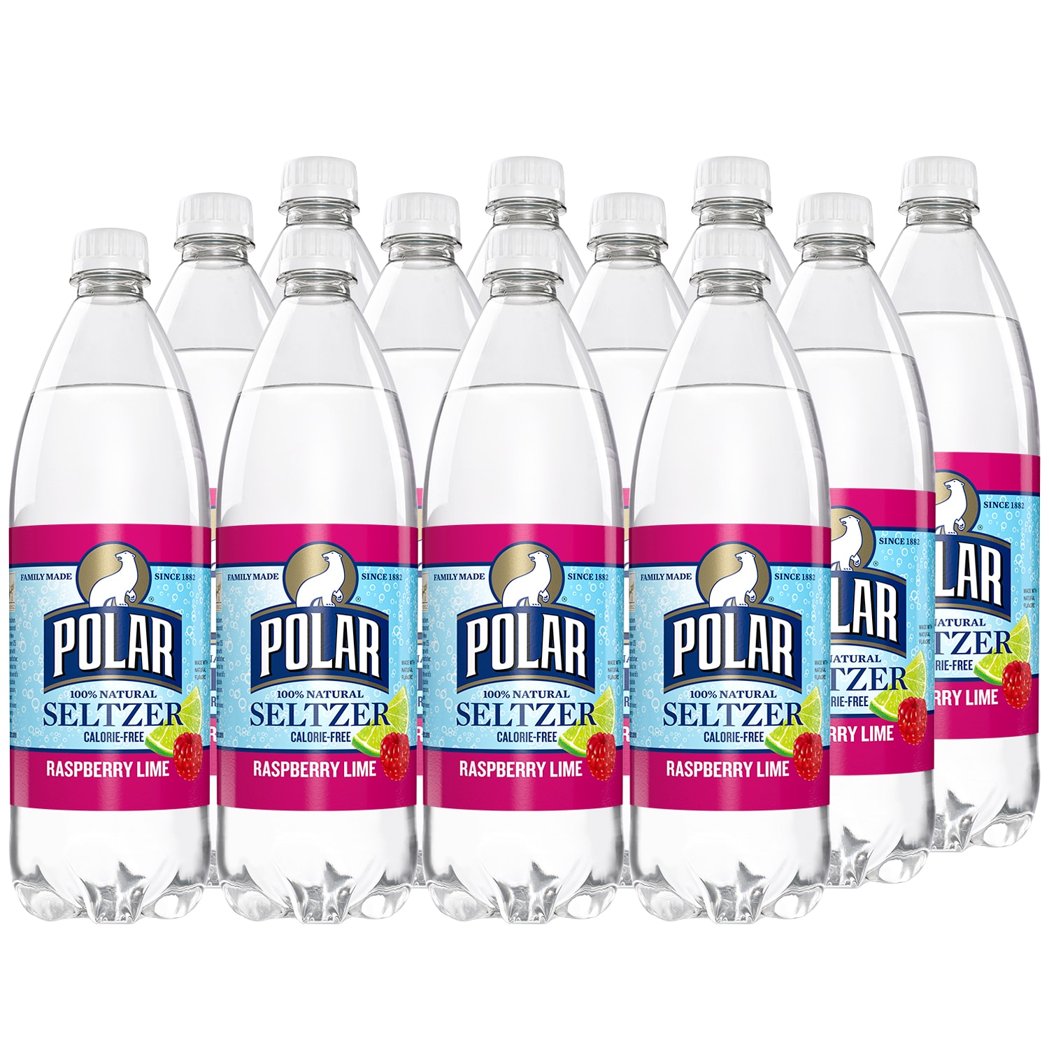 Polar Seltzer, Raspberry Lime, Plastic Bottles