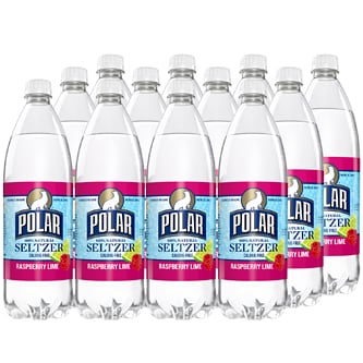 Polar Seltzer, Raspberry Lime, Plastic Bottles