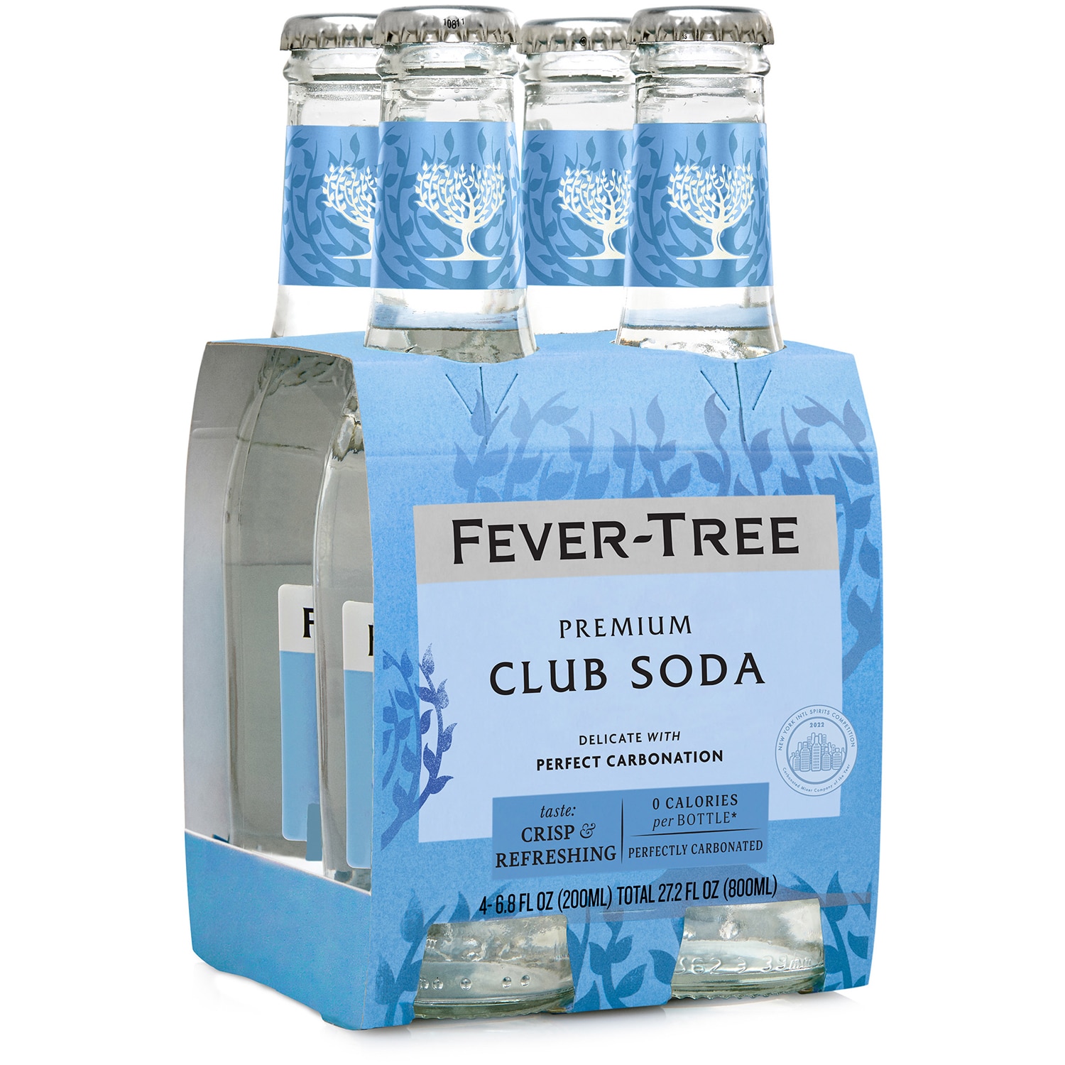 Fever-Tree Spring Club Soda (Made with Soft Spring Water), Glass Bottles