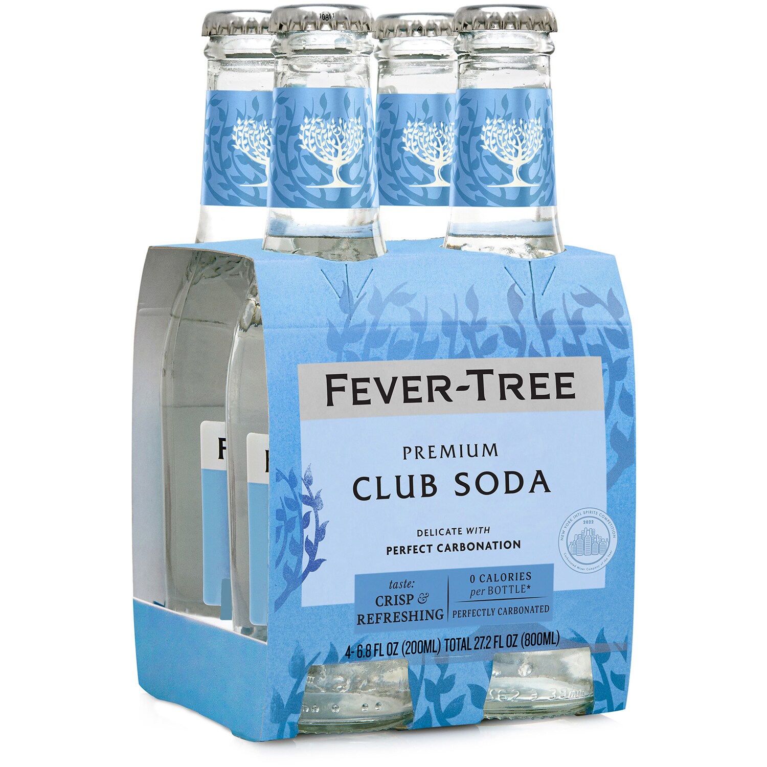 Fever-Tree Spring Club Soda (Made with Soft Spring Water), Glass Bottles