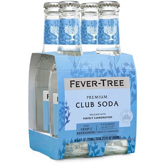 Fever-Tree Spring Club Soda (Made with Soft Spring Water), Glass Bottles