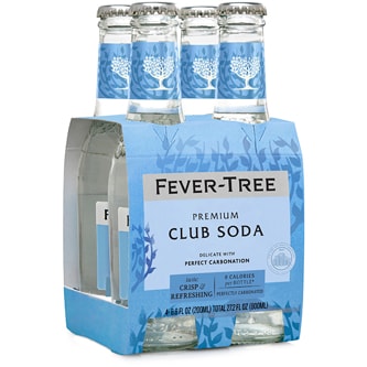 Fever-Tree Spring Club Soda (Made with Soft Spring Water), Glass Bottles