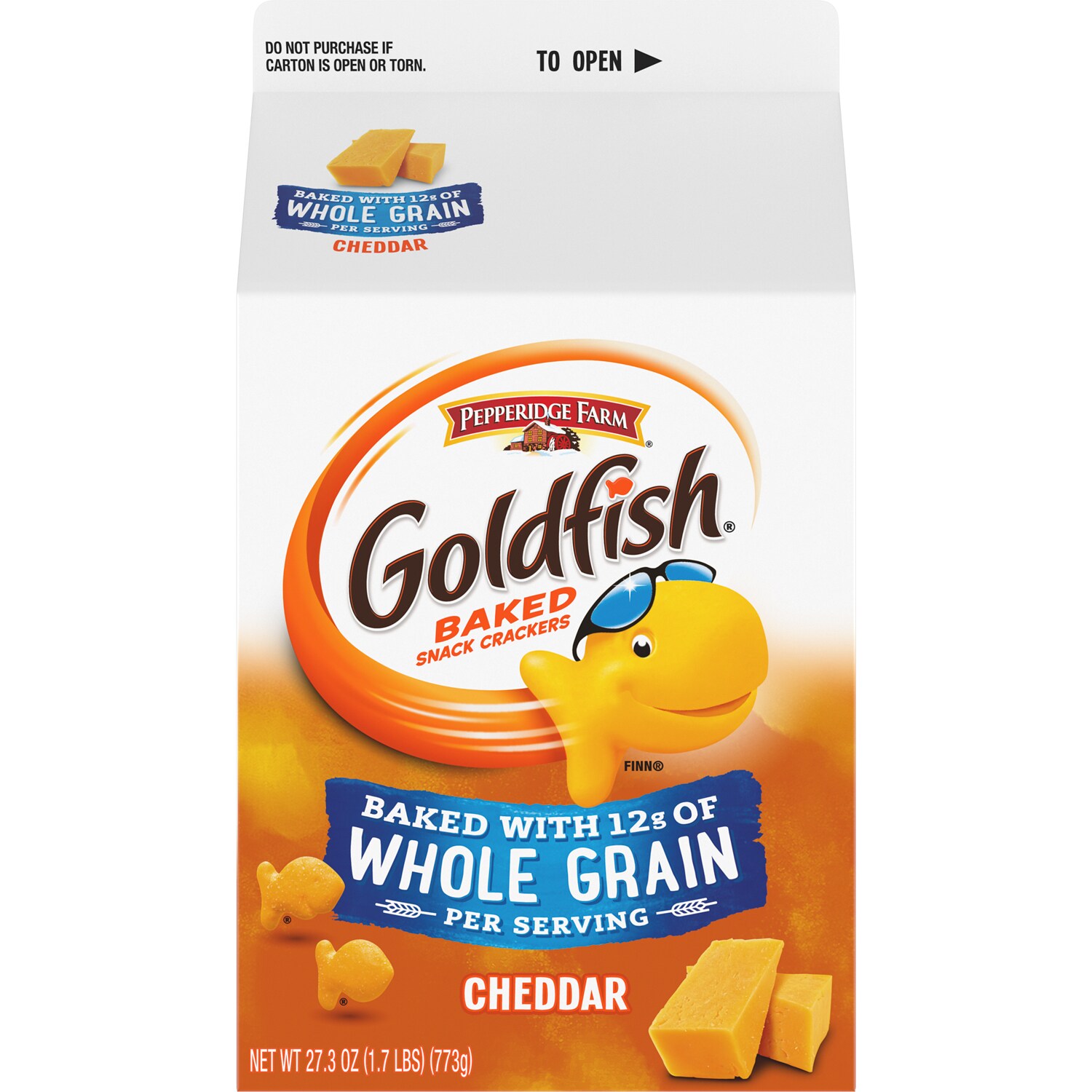 Pepperidge Farm Goldfish Crackers, Cheddar Made with Whole Grain