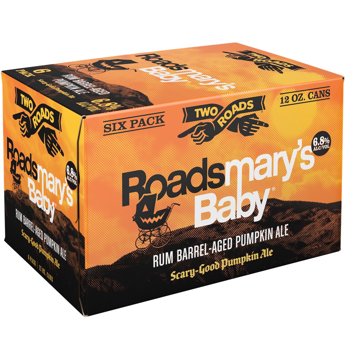 Two Roads Brewing Company Roadsmary's Baby Rum Barrel-Aged Pumpkin Ale, Cans