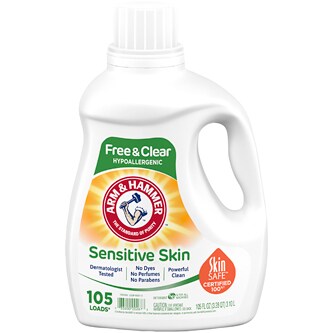 Arm & Hammer Sensitive Skin Liquid Laundry Detergent, Free & Clear