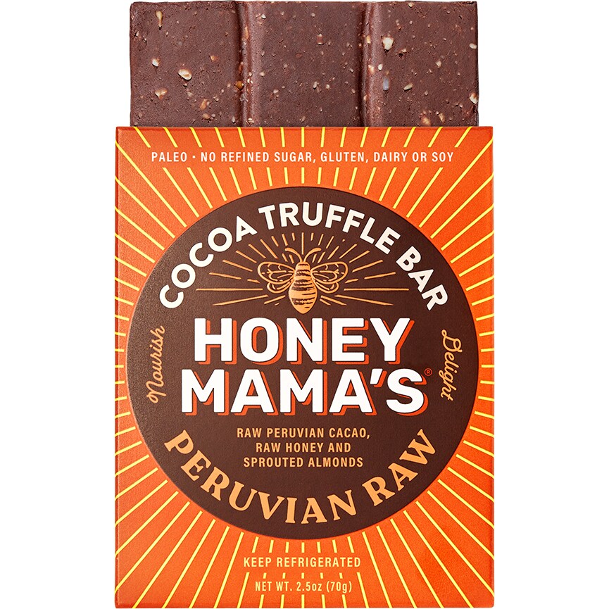 Honey Mama's Cocoa Truffle Bar, Peruvian Raw