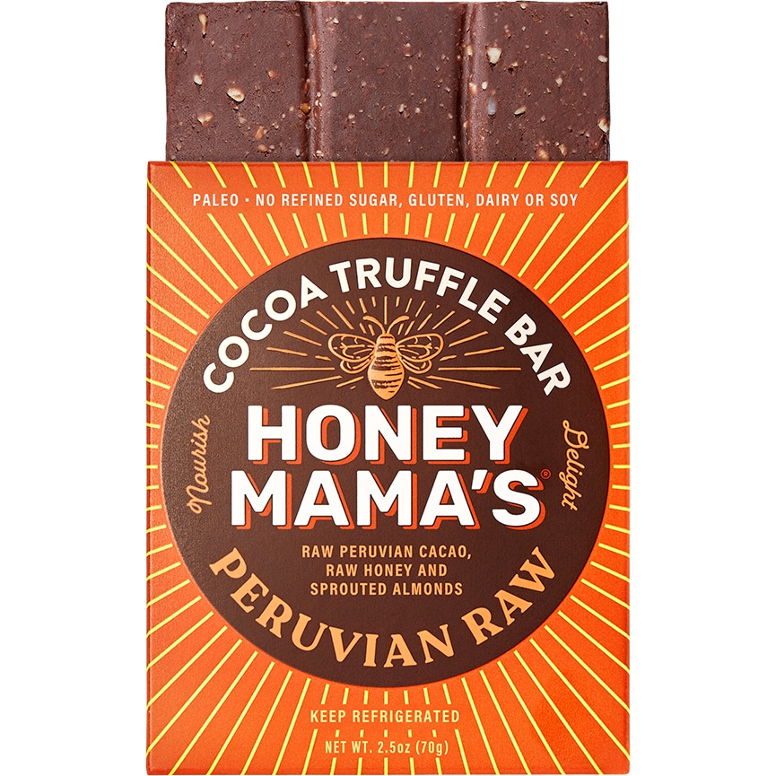 Honey Mama's Cocoa Truffle Bar, Peruvian Raw