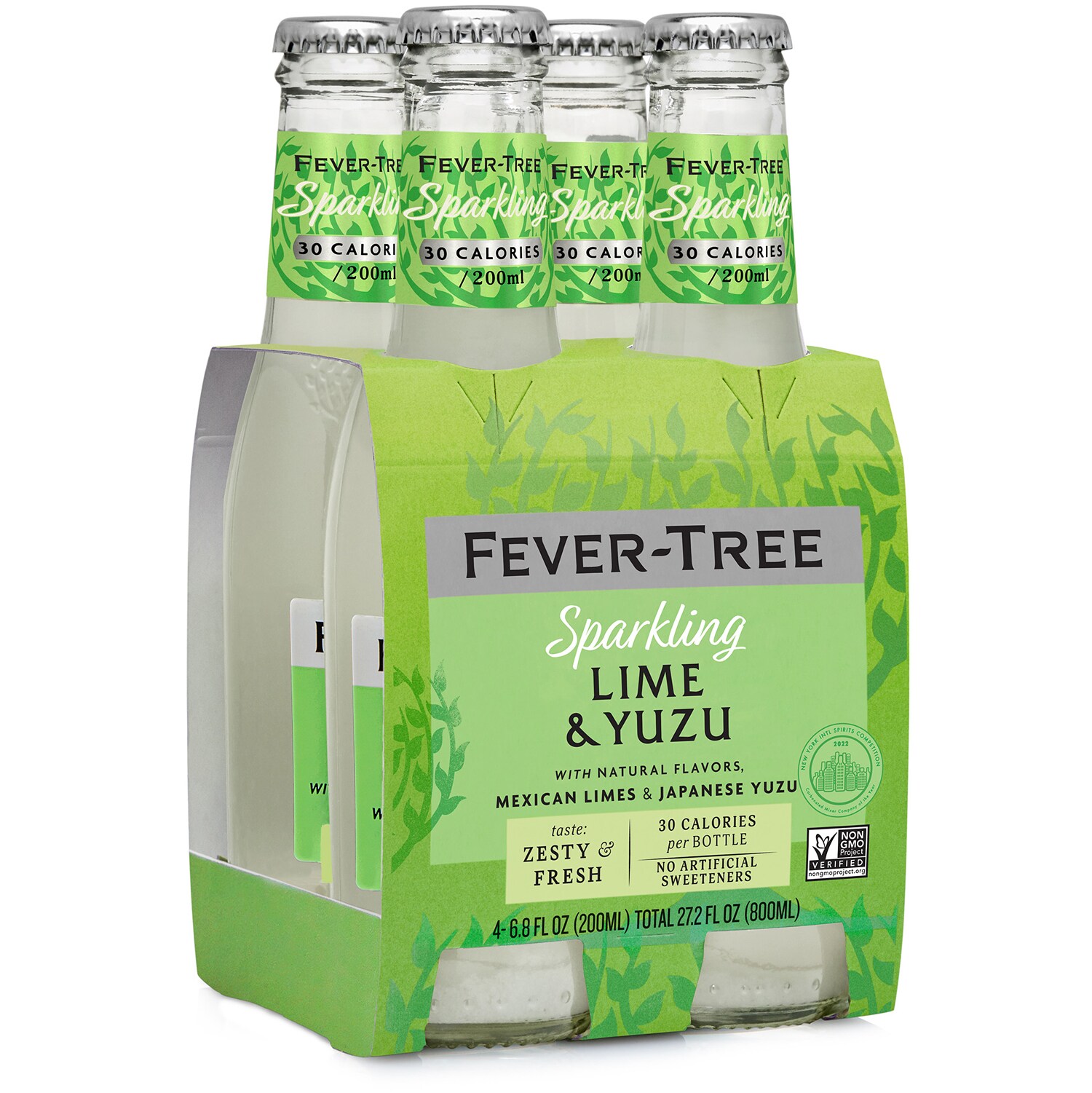 Fever-Tree Sparkling Lime & Yuzu, Glass Bottles