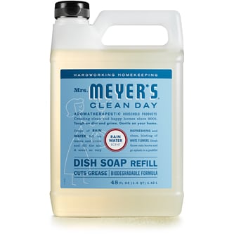 Mrs. Meyer's Clean Day Liquid Dish Soap Refill, Rain Water