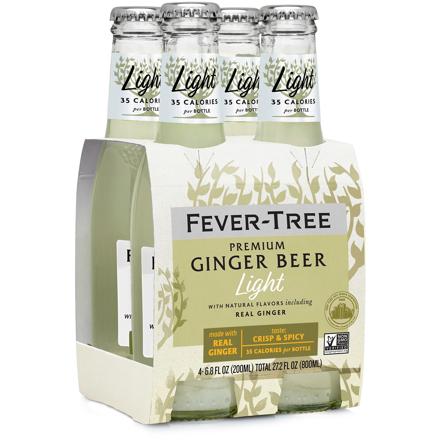Fever-Tree Premium Light Ginger Beer, Glass Bottles