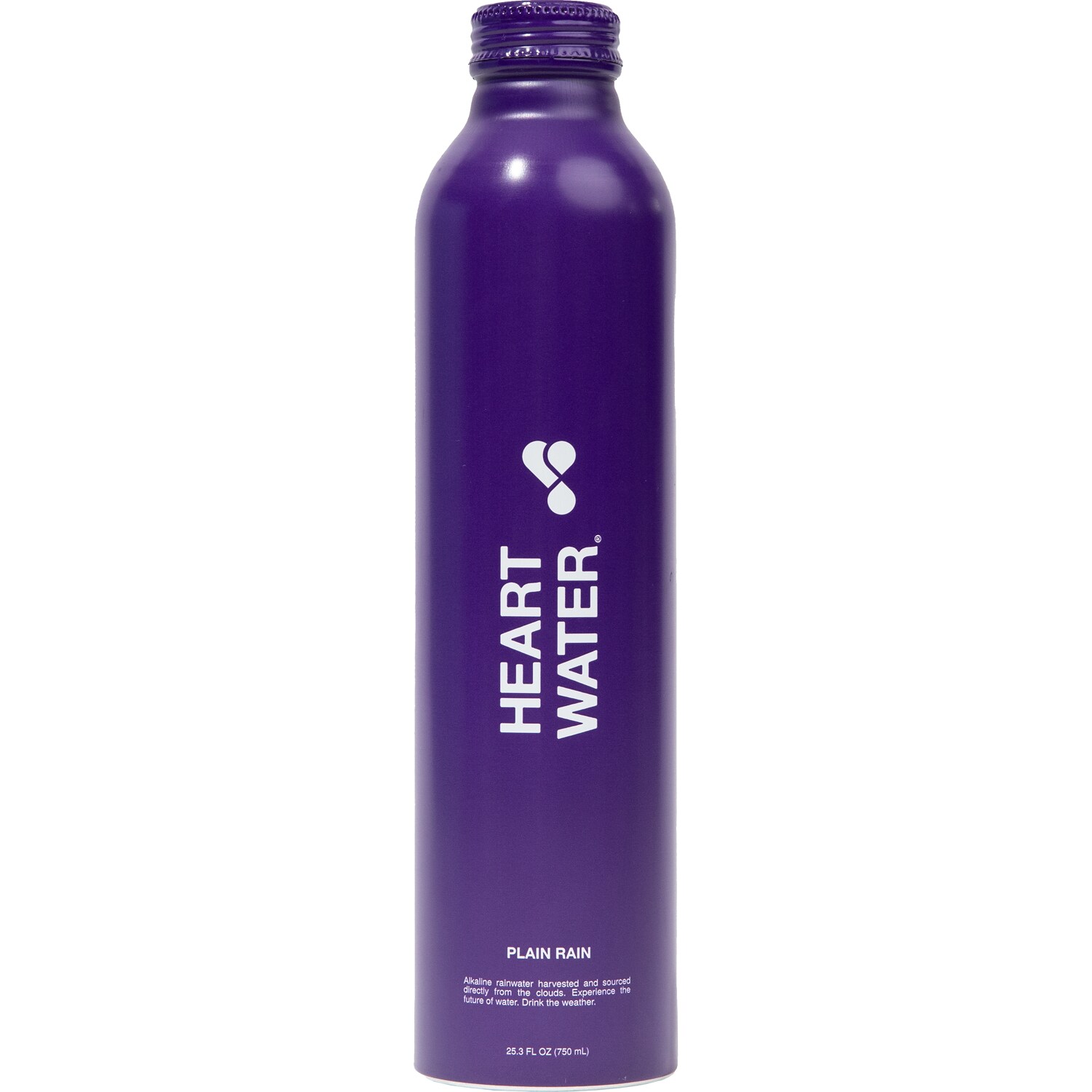 Heart Water Still Alkaline Plain Rainwater, Aluminum Bottle