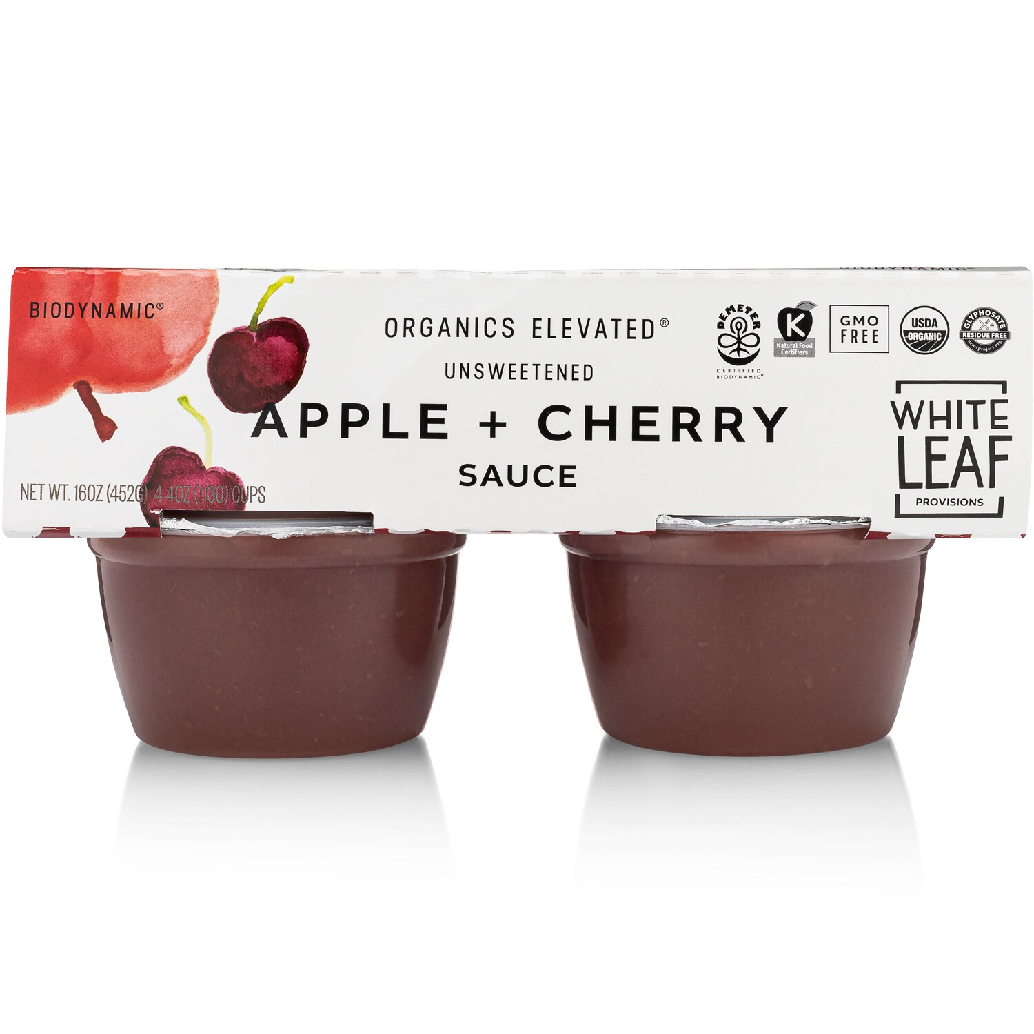 White Leaf Provisions Organic Unsweetened Apple + Cherry Sauce