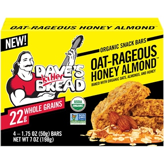 Dave's Killer Bread Organic Snack Bars, Oat-Rageous Honey Almond